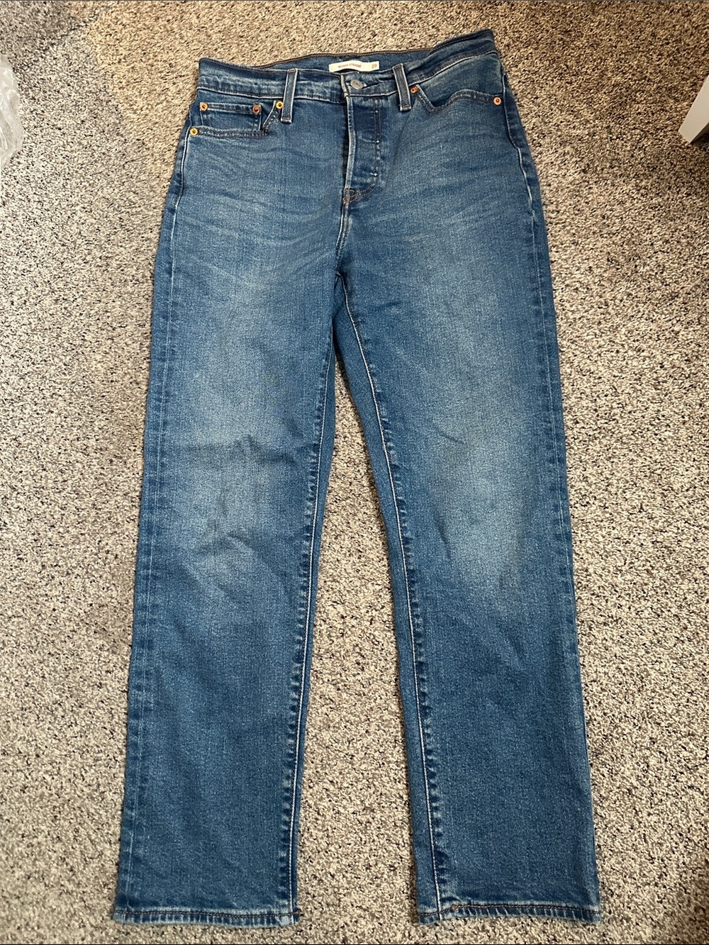 Levi's wedgie straight Classic Blue Straight-Leg Jeans size 29 casual, festival